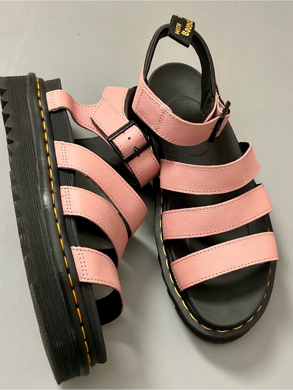 Yeah this are sold ❤️❤️Dr. Martens Pink Triple-Strap Sandals - Picture 2 of 7